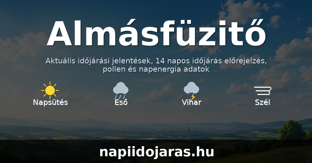 Almásfüzitő időjárás aktuális előrejelzés – napiidojaras.hu