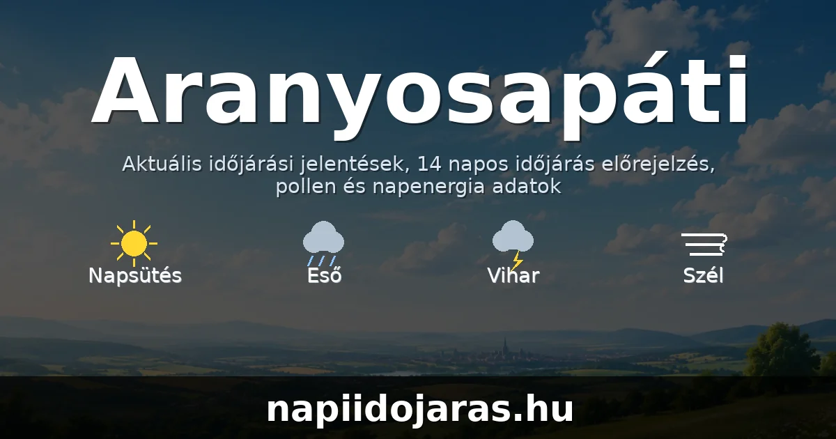 Aranyosapáti időjárás aktuális előrejelzés – napiidojaras.hu