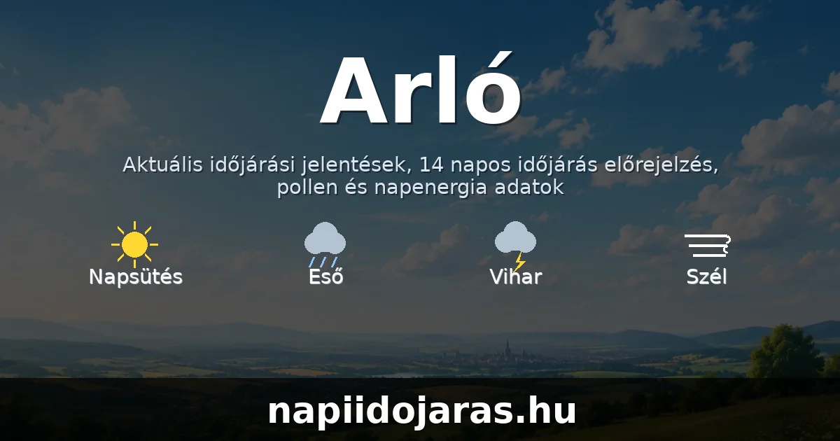 Arló időjárás aktuális előrejelzés – napiidojaras.hu