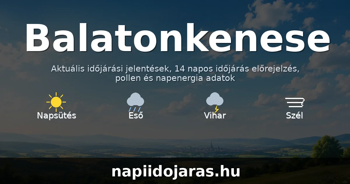 Balatonkenese időjárás aktuális előrejelzés – balatoniidojaras.hu