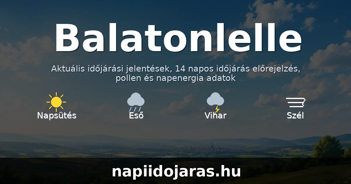Balatonlelle időjárás aktuális előrejelzés – balatoniidojaras.hu