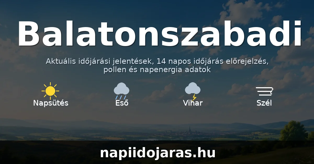 Balatonszabadi időjárás aktuális előrejelzés – balatoniidojaras.hu