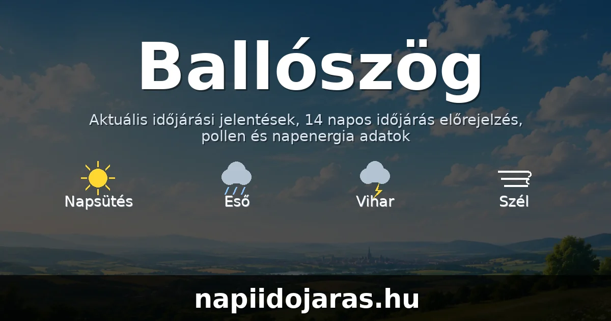 Ballószög időjárás aktuális előrejelzés – napiidojaras.hu