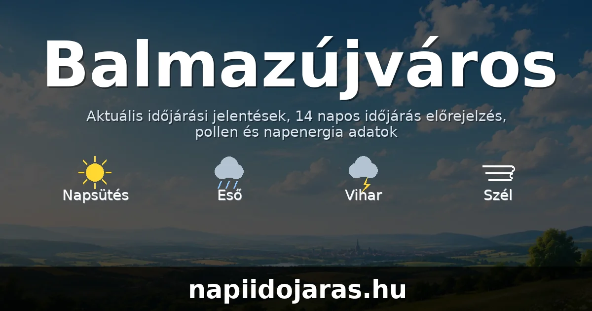 Balmazújváros időjárás aktuális előrejelzés – napiidojaras.hu