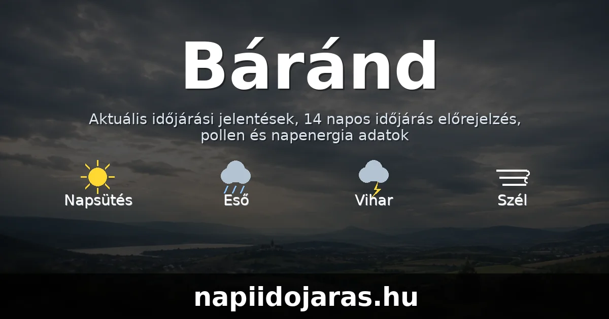 Báránd időjárás aktuális előrejelzés – napiidojaras.hu