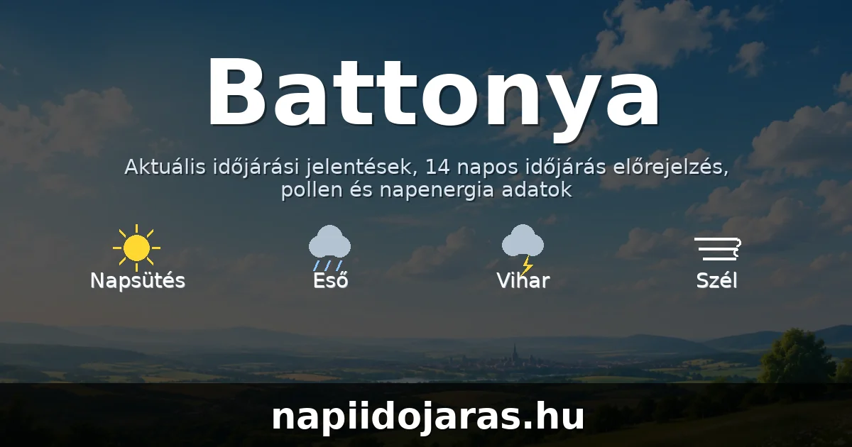 Battonya időjárás aktuális előrejelzés – napiidojaras.hu