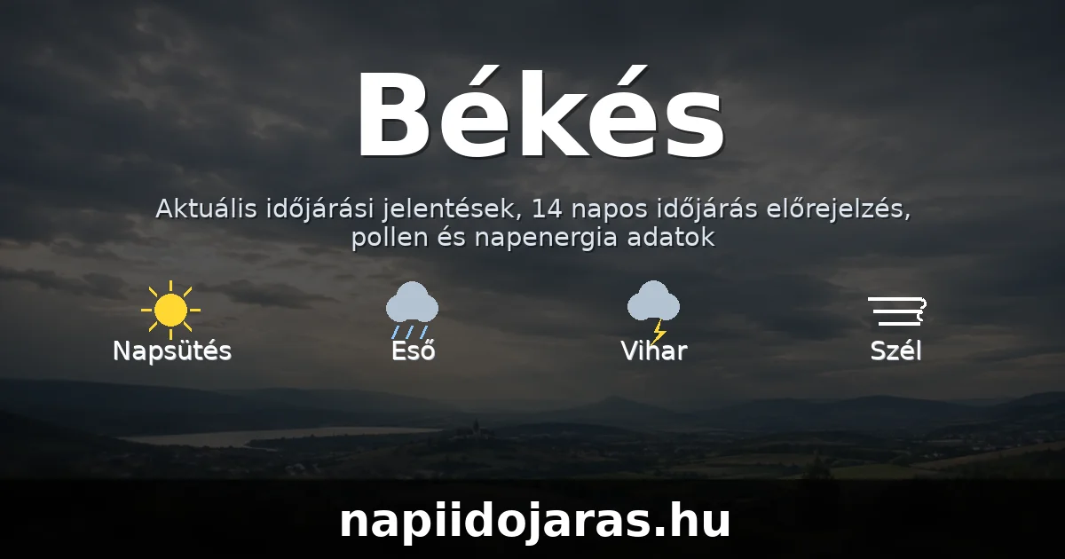 Békés időjárás aktuális előrejelzés – napiidojaras.hu