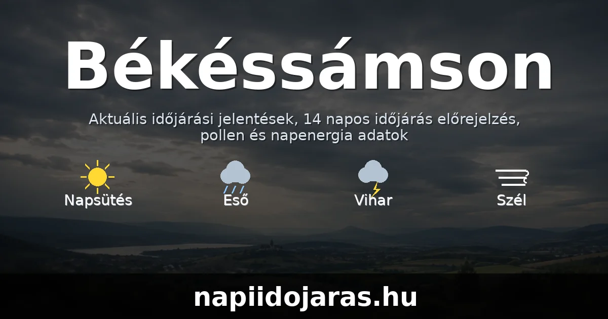 Békéssámson időjárás aktuális előrejelzés – napiidojaras.hu