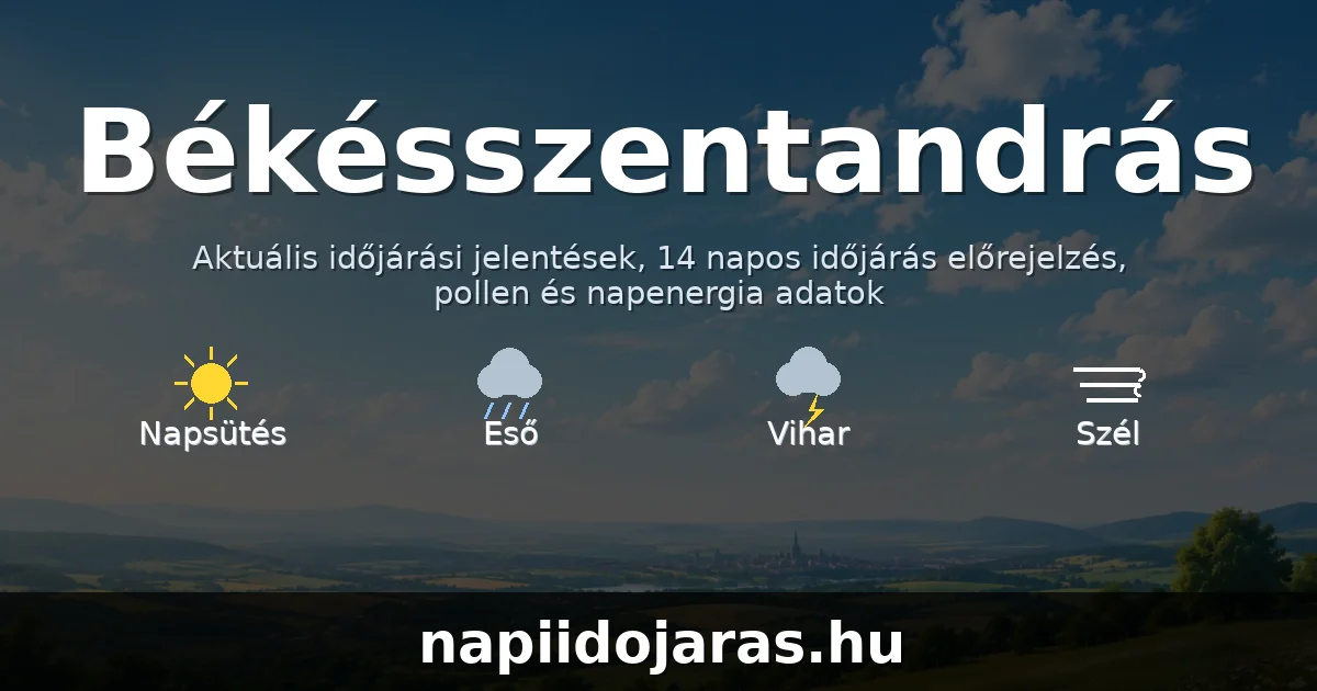 Békésszentandrás időjárás aktuális előrejelzés – napiidojaras.hu