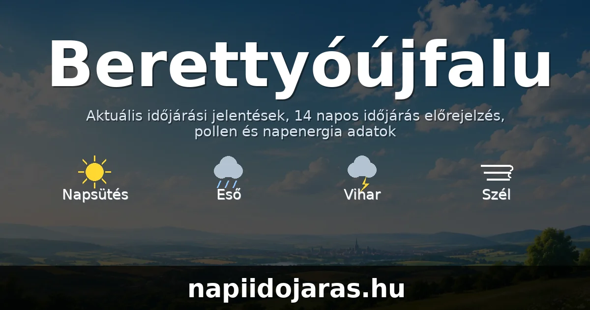 Berettyóújfalu időjárás aktuális előrejelzés – napiidojaras.hu