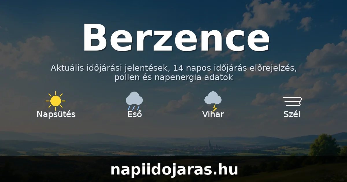 Berzence időjárás aktuális előrejelzés – napiidojaras.hu