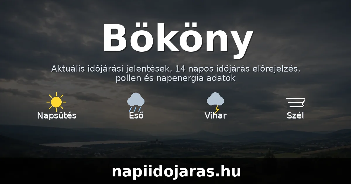 Bököny időjárás aktuális előrejelzés – napiidojaras.hu