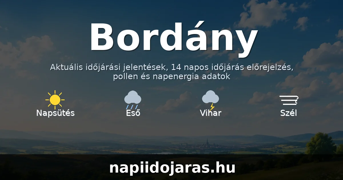 Bordány időjárás aktuális előrejelzés – napiidojaras.hu