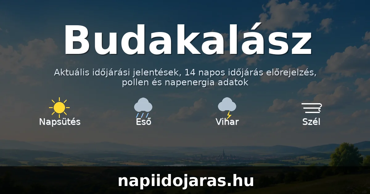 Budakalász időjárás aktuális előrejelzés – napiidojaras.hu