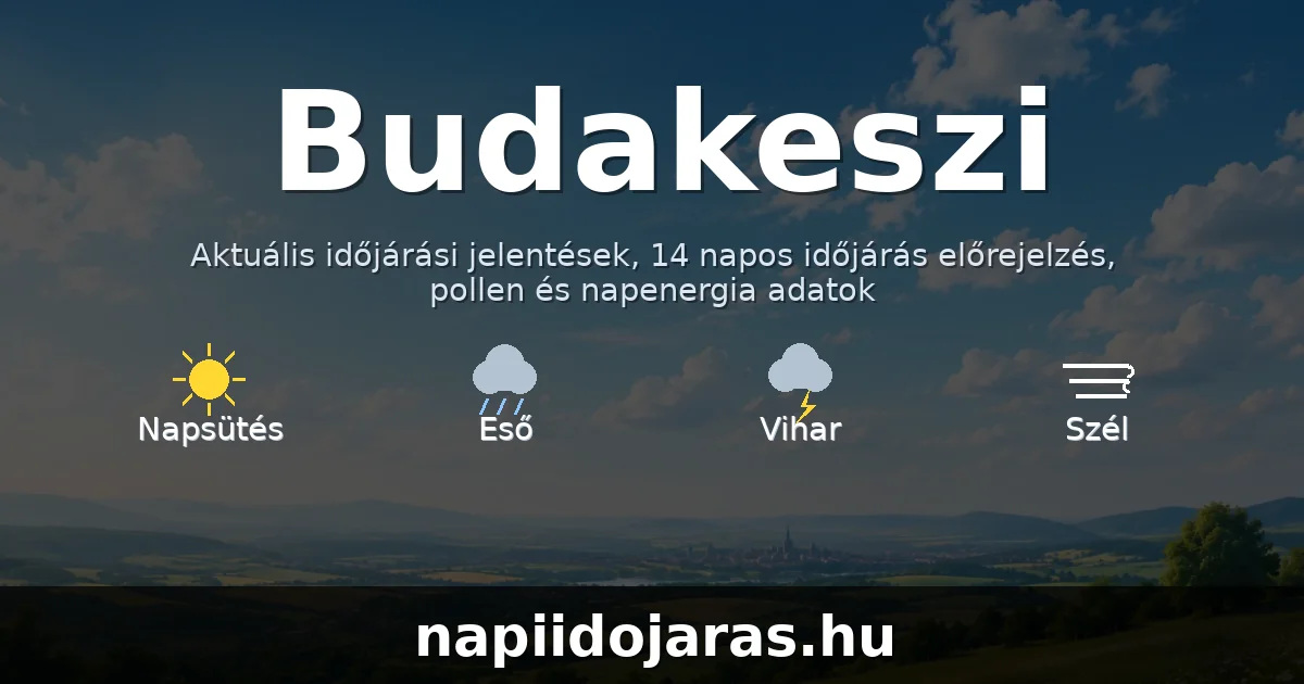 Budakeszi időjárás aktuális előrejelzés – napiidojaras.hu