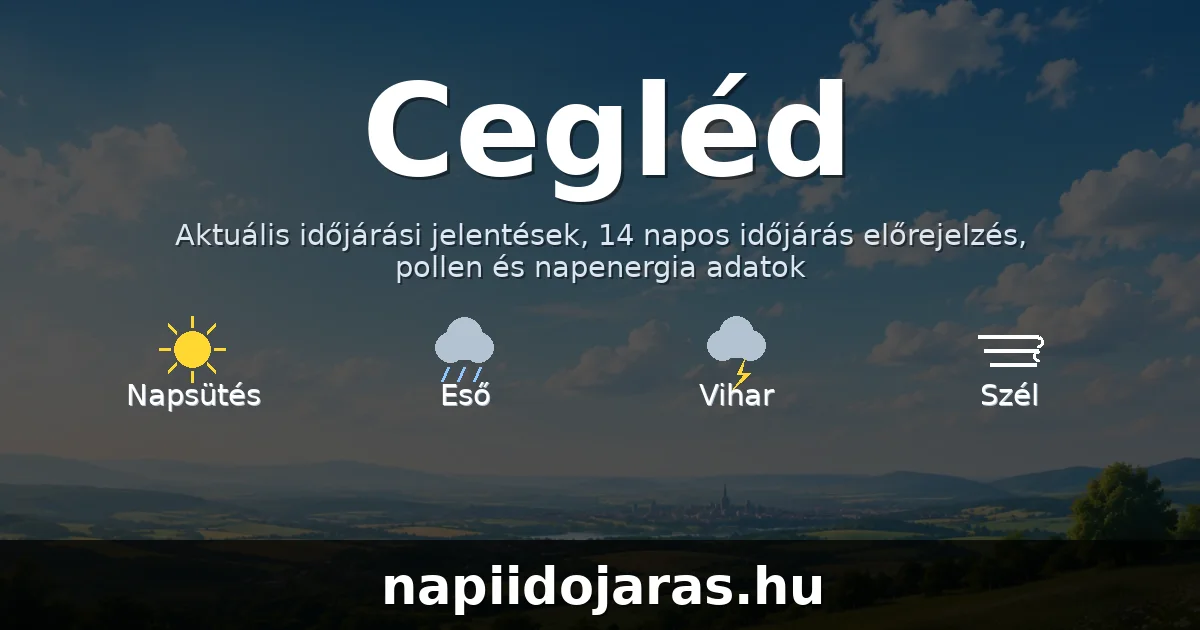 Cegléd időjárás aktuális előrejelzés – napiidojaras.hu
