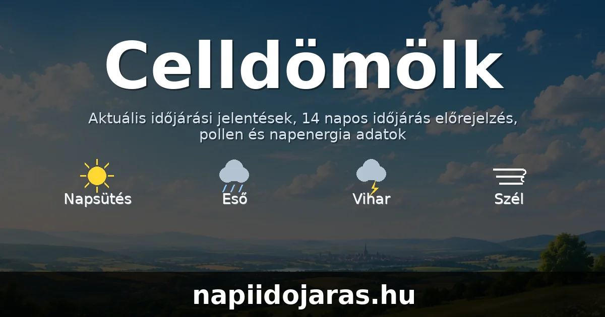 Celldömölk időjárás aktuális előrejelzés – napiidojaras.hu