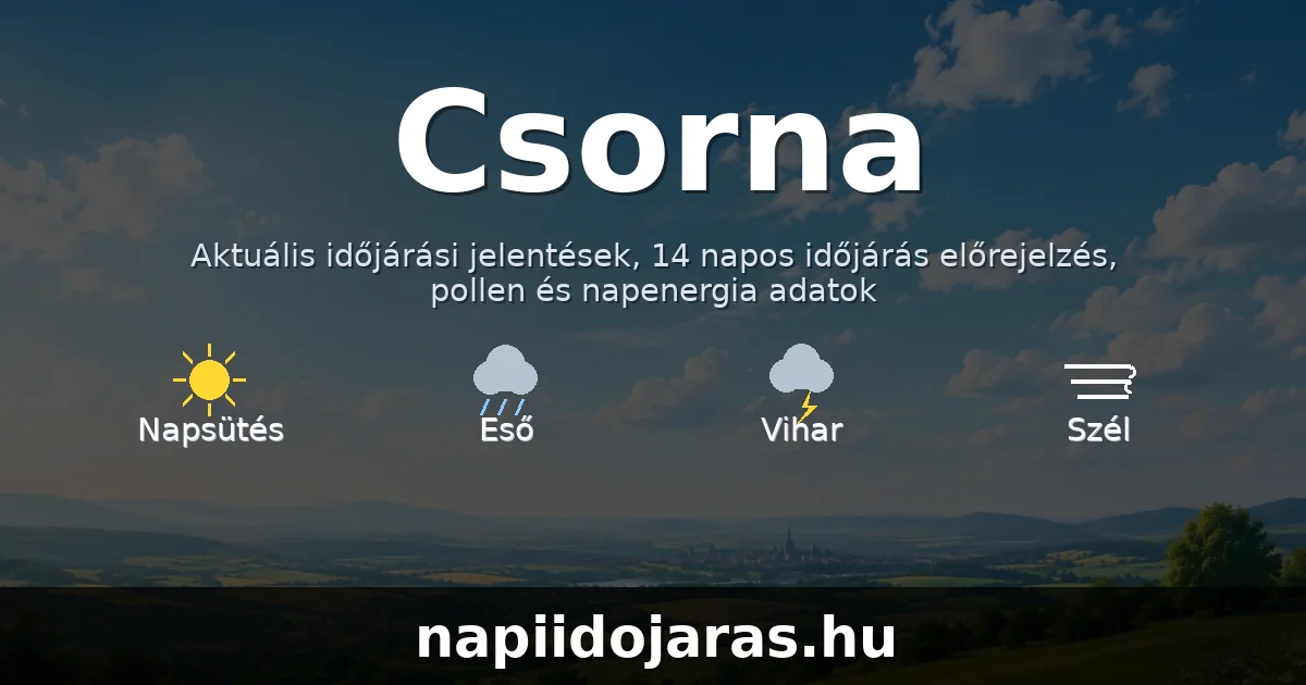 Csorna időjárás aktuális előrejelzés – napiidojaras.hu