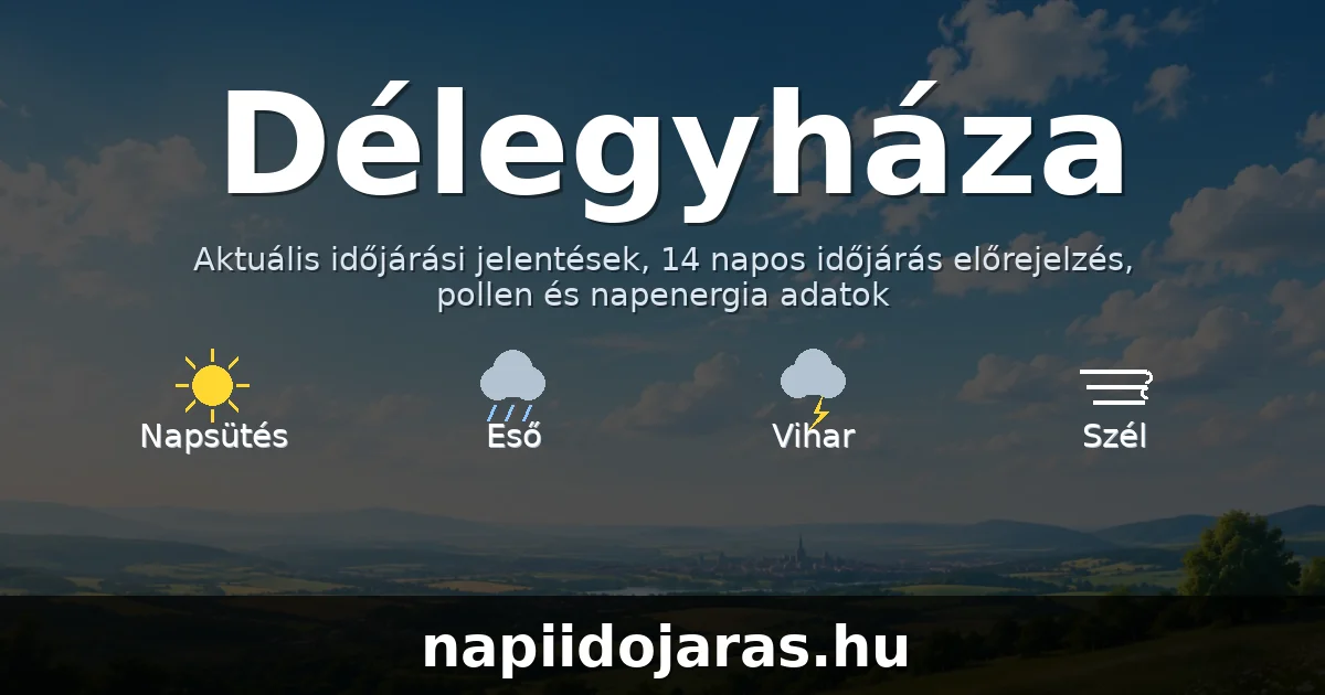 Délegyháza időjárás aktuális előrejelzés – napiidojaras.hu