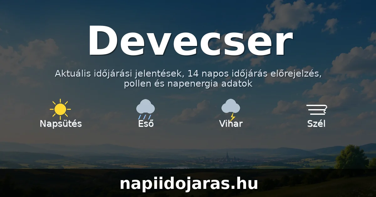 Devecser időjárás aktuális előrejelzés – napiidojaras.hu
