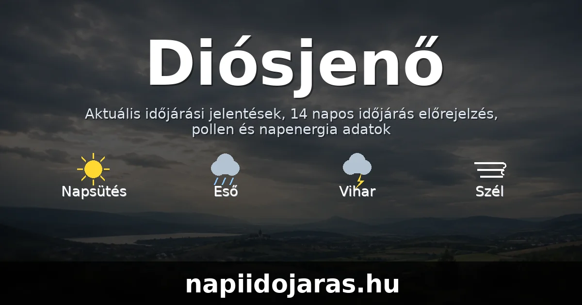 Diósjenő időjárás aktuális előrejelzés – napiidojaras.hu