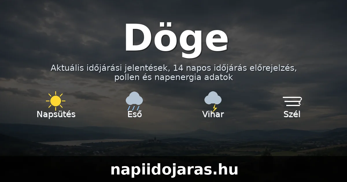 Döge időjárás aktuális előrejelzés – napiidojaras.hu