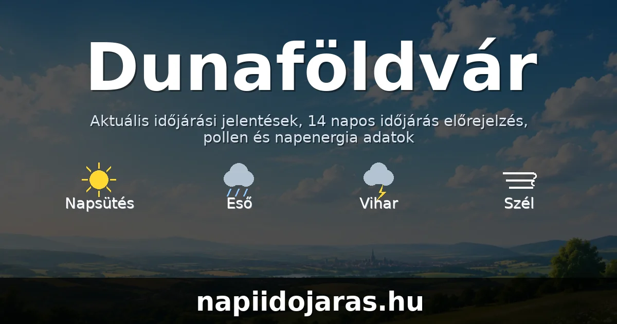 Dunaföldvár időjárás aktuális előrejelzés – napiidojaras.hu