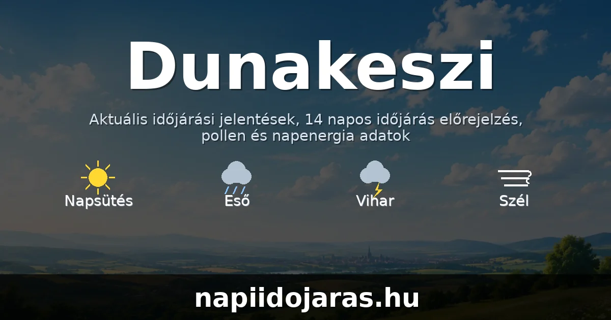 Dunakeszi időjárás aktuális előrejelzés – napiidojaras.hu