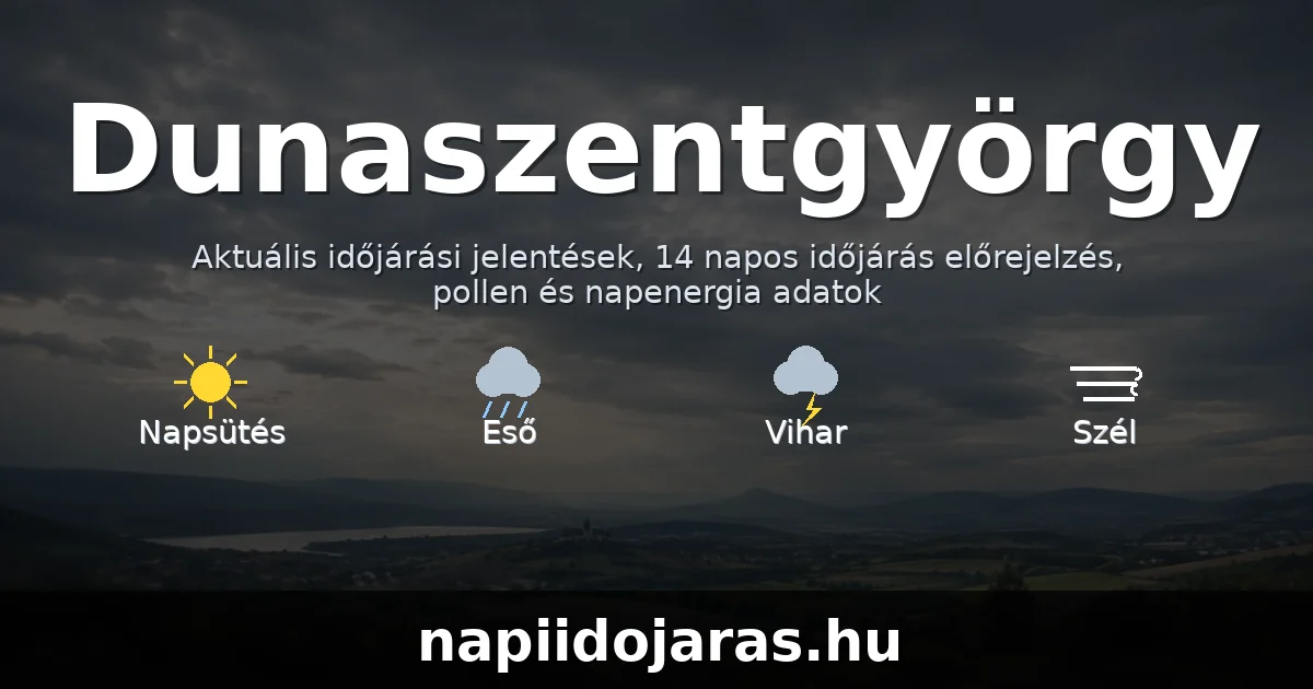 Dunaszentgyörgy időjárás aktuális előrejelzés – napiidojaras.hu