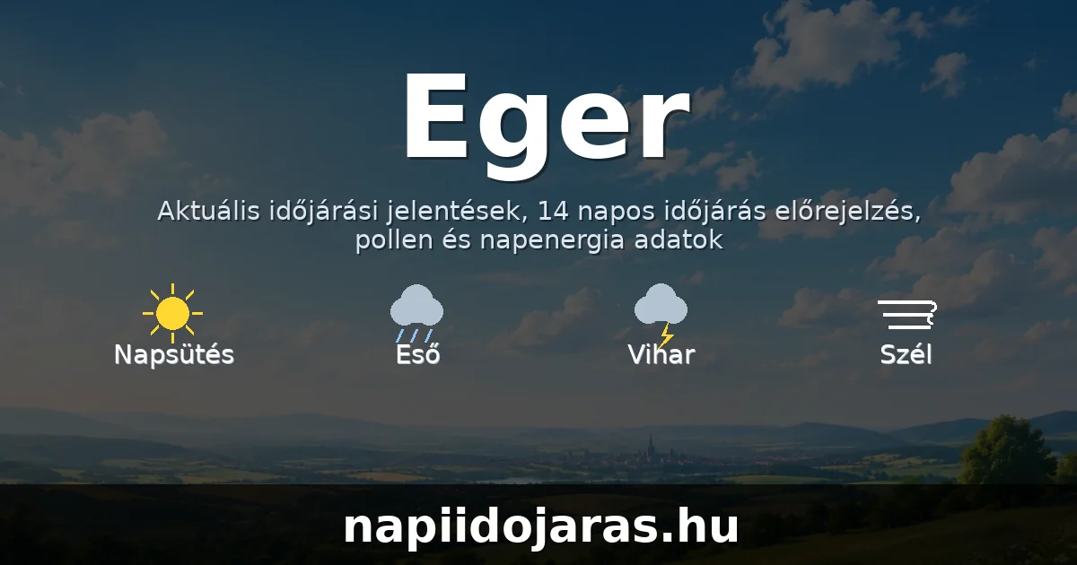 Eger időjárás aktuális előrejelzés – napiidojaras.hu