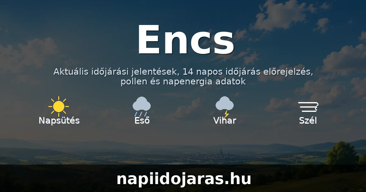 Encs időjárás aktuális előrejelzés – napiidojaras.hu