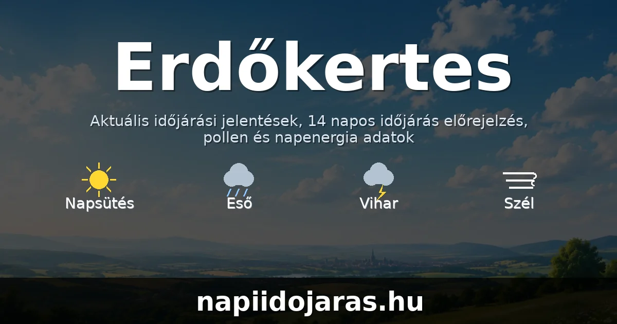 Erdőkertes időjárás aktuális előrejelzés – napiidojaras.hu
