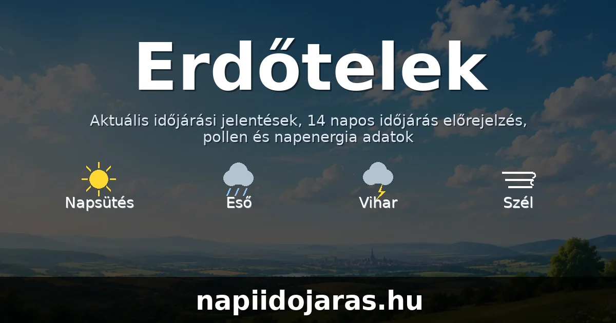 Erdőtelek időjárás aktuális előrejelzés – napiidojaras.hu