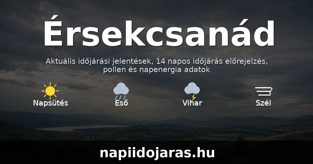 Érsekcsanád időjárás aktuális előrejelzés – napiidojaras.hu