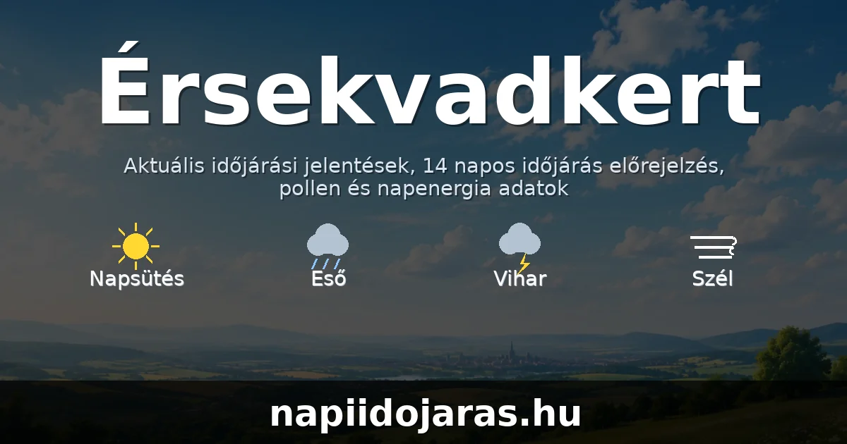 Érsekvadkert időjárás aktuális előrejelzés – napiidojaras.hu