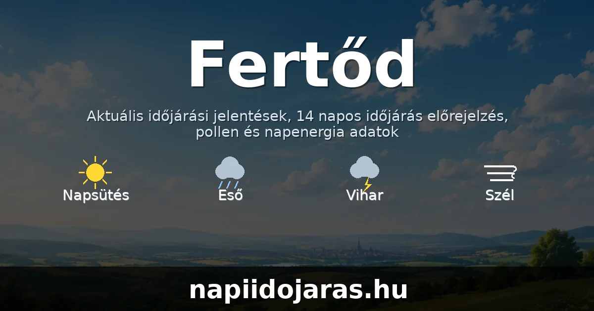 Fertőd időjárás aktuális előrejelzés – napiidojaras.hu