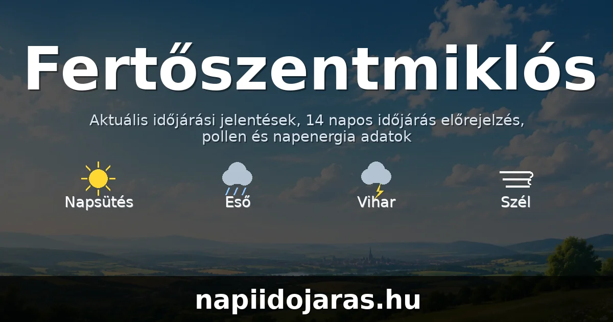 Fertőszentmiklós időjárás aktuális előrejelzés – napiidojaras.hu
