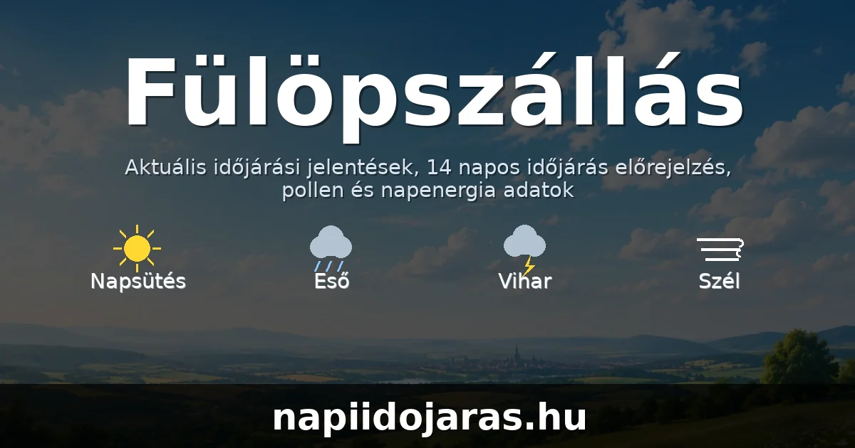 Fülöpszállás időjárás aktuális előrejelzés – napiidojaras.hu