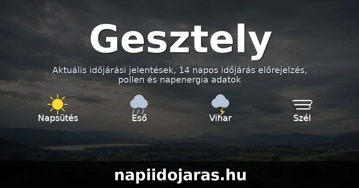 Gesztely időjárás aktuális előrejelzés – napiidojaras.hu