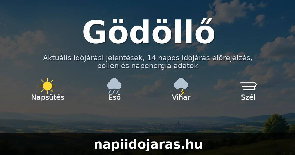 Gödöllő időjárás aktuális előrejelzés – napiidojaras.hu