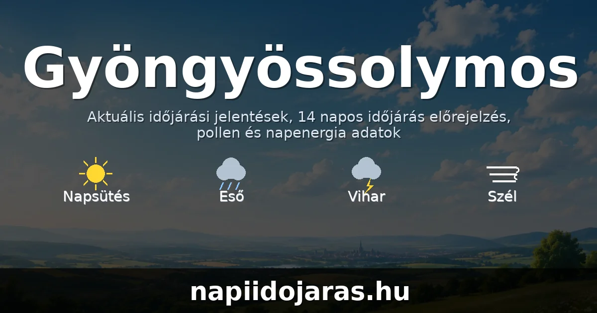 Gyöngyössolymos időjárás aktuális előrejelzés – napiidojaras.hu