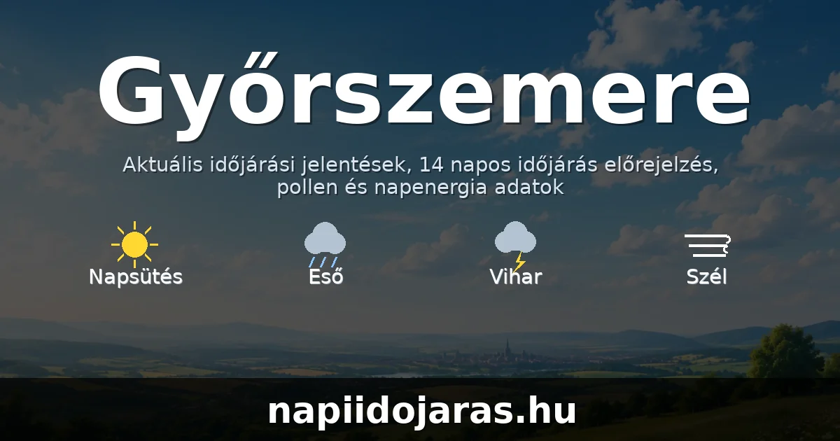Győrszemere időjárás aktuális előrejelzés – napiidojaras.hu