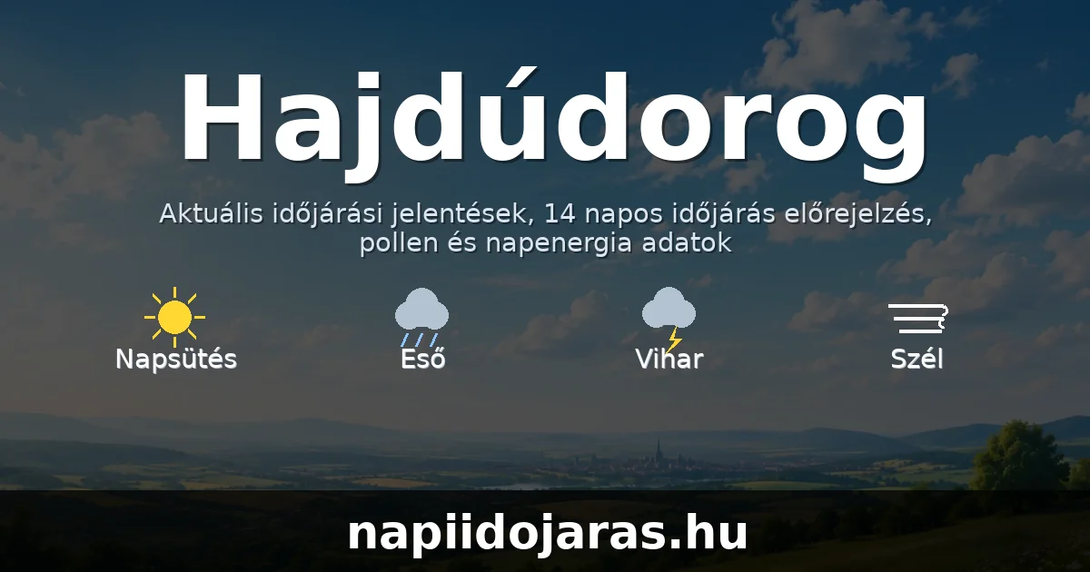 Hajdúdorog időjárás aktuális előrejelzés – napiidojaras.hu