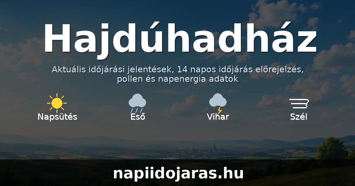 Hajdúhadház időjárás aktuális előrejelzés – napiidojaras.hu