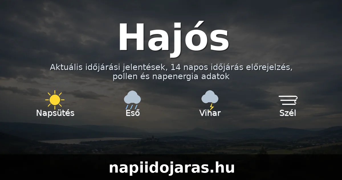 Hajós időjárás aktuális előrejelzés – napiidojaras.hu