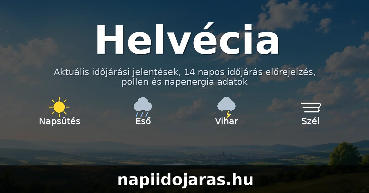 Helvécia időjárás aktuális előrejelzés – napiidojaras.hu