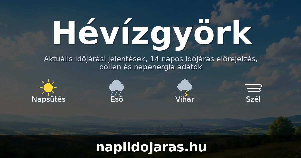 Hévízgyörk időjárás aktuális előrejelzés – napiidojaras.hu