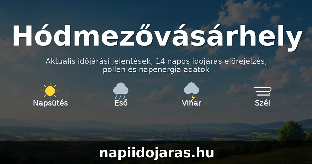 Hódmezővásárhely időjárás aktuális előrejelzés – napiidojaras.hu