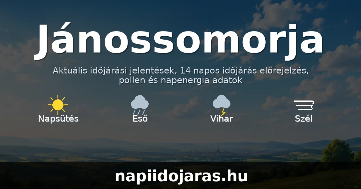 Jánossomorja időjárás aktuális előrejelzés – napiidojaras.hu