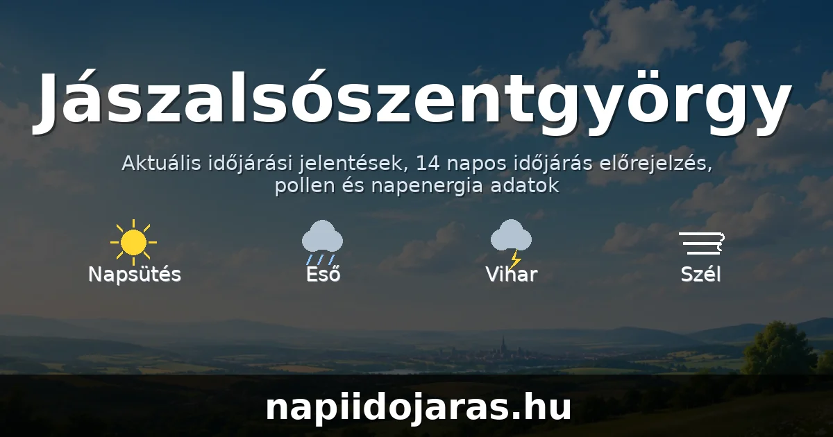 Jászalsószentgyörgy időjárás aktuális előrejelzés – napiidojaras.hu